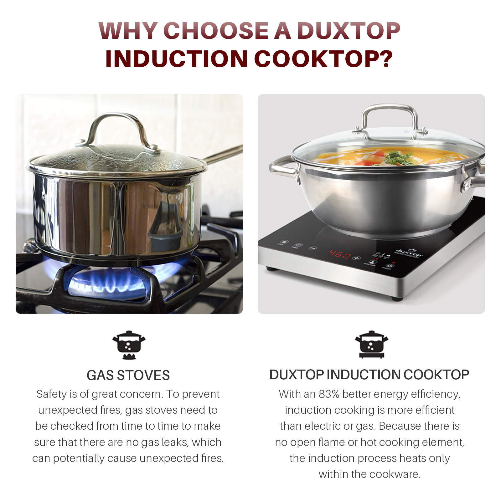Duxtop Portable Induction Cooktop, High End Full Glass Induction